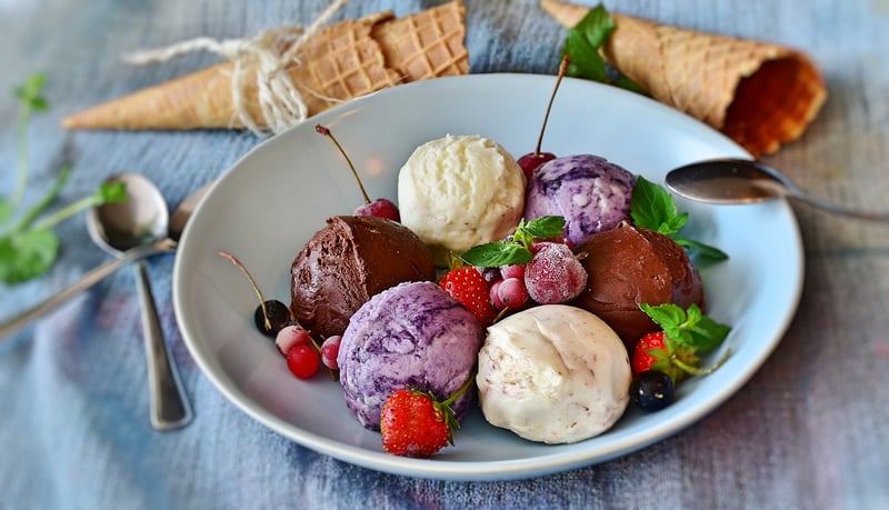 Assortment of desserts